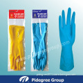 Colorful Flock Lined Latex Household Gloves Rubber Gloves